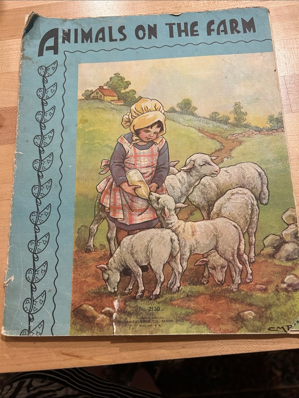 Animals On The Farm Vintage Children's Book - 1936 illustrations by CM Burd